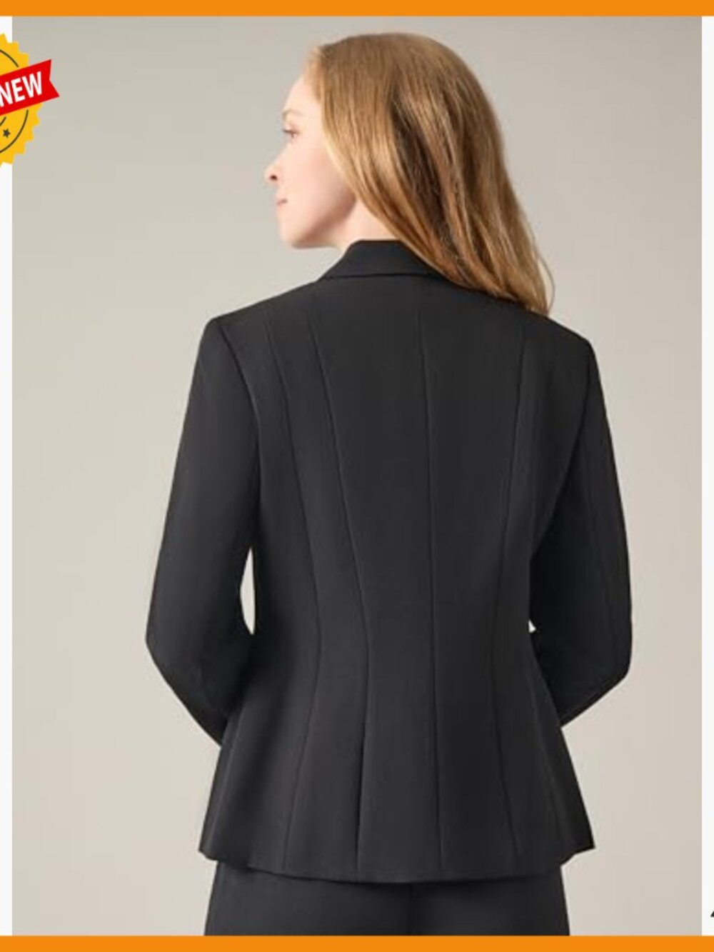 Stretch Crepe Blazer Jacket Professional Office Wear Regular Plus Sizes - Picture 5 of 5